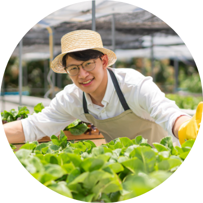 農作業中の写真